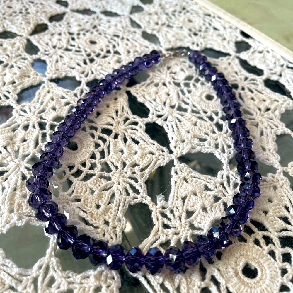 Elegant Purple Beaded Necklace